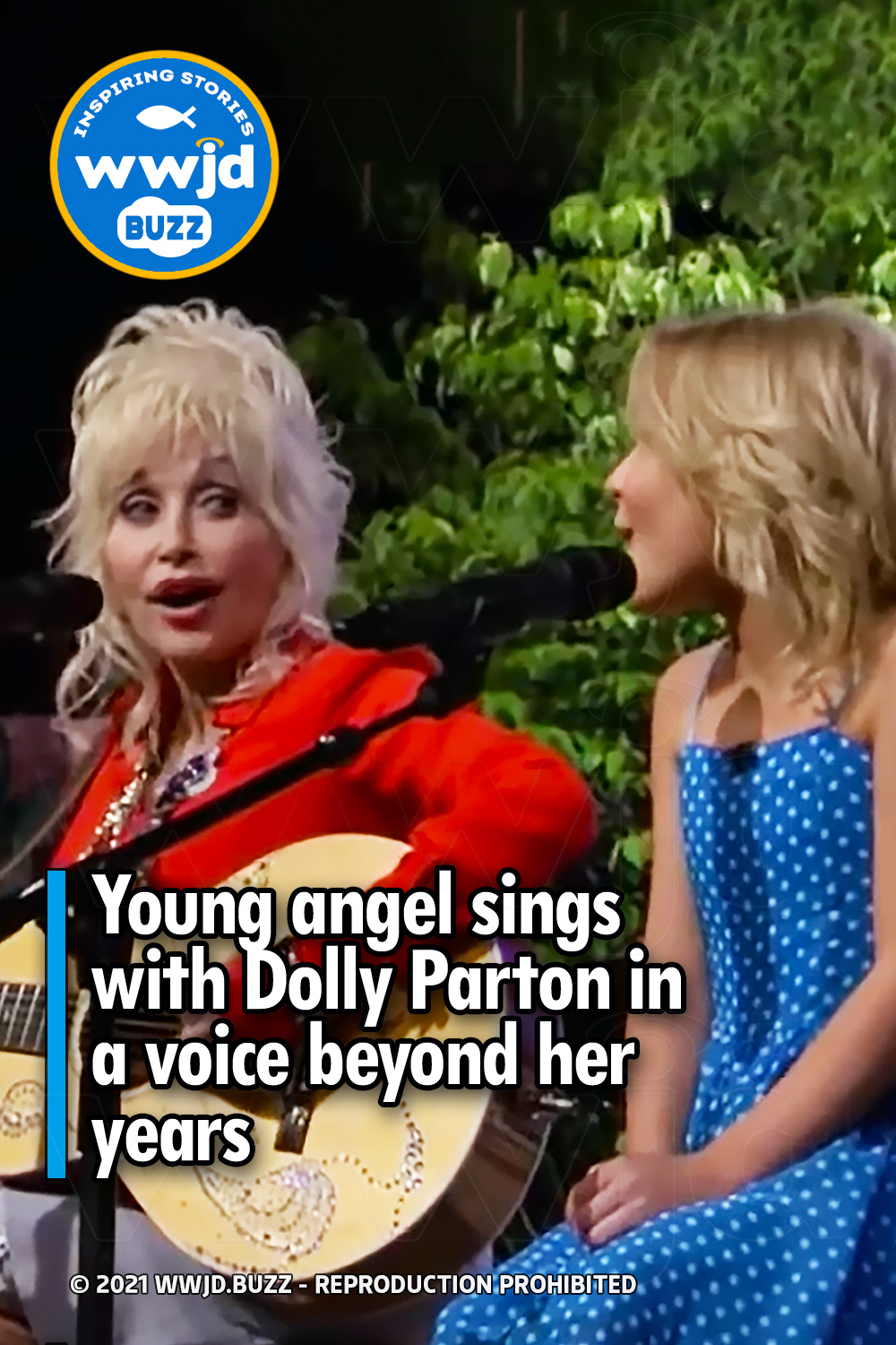 Young angel sings with Dolly Parton in a voice beyond her years