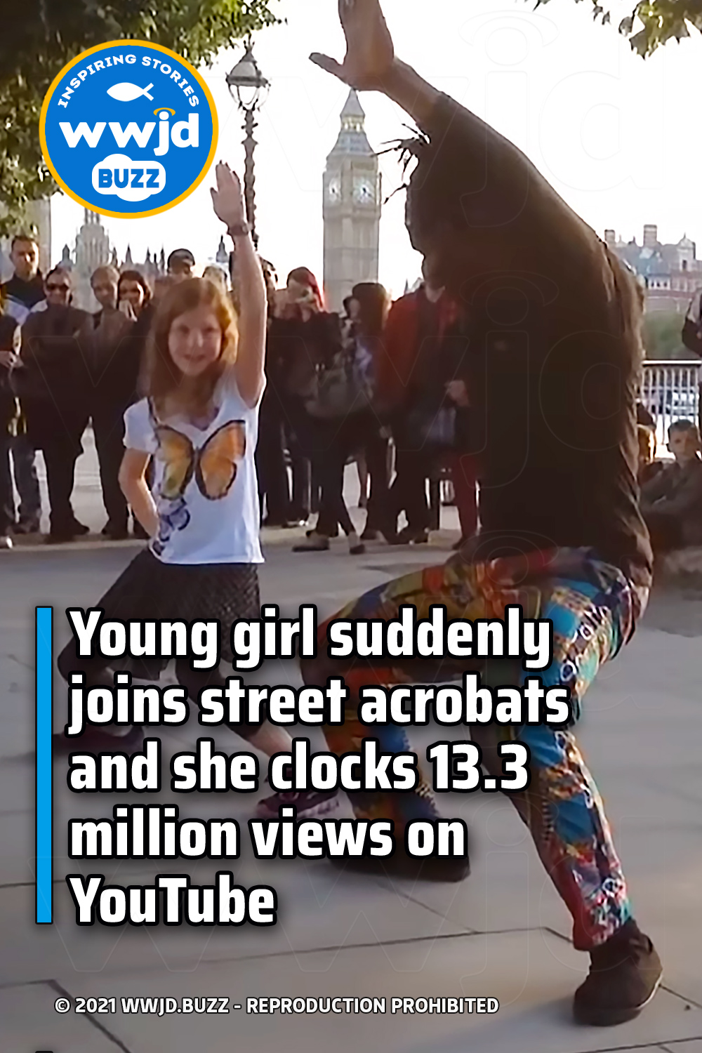 Young girl suddenly joins street acrobats and she clocks 13.3 million views on YouTube