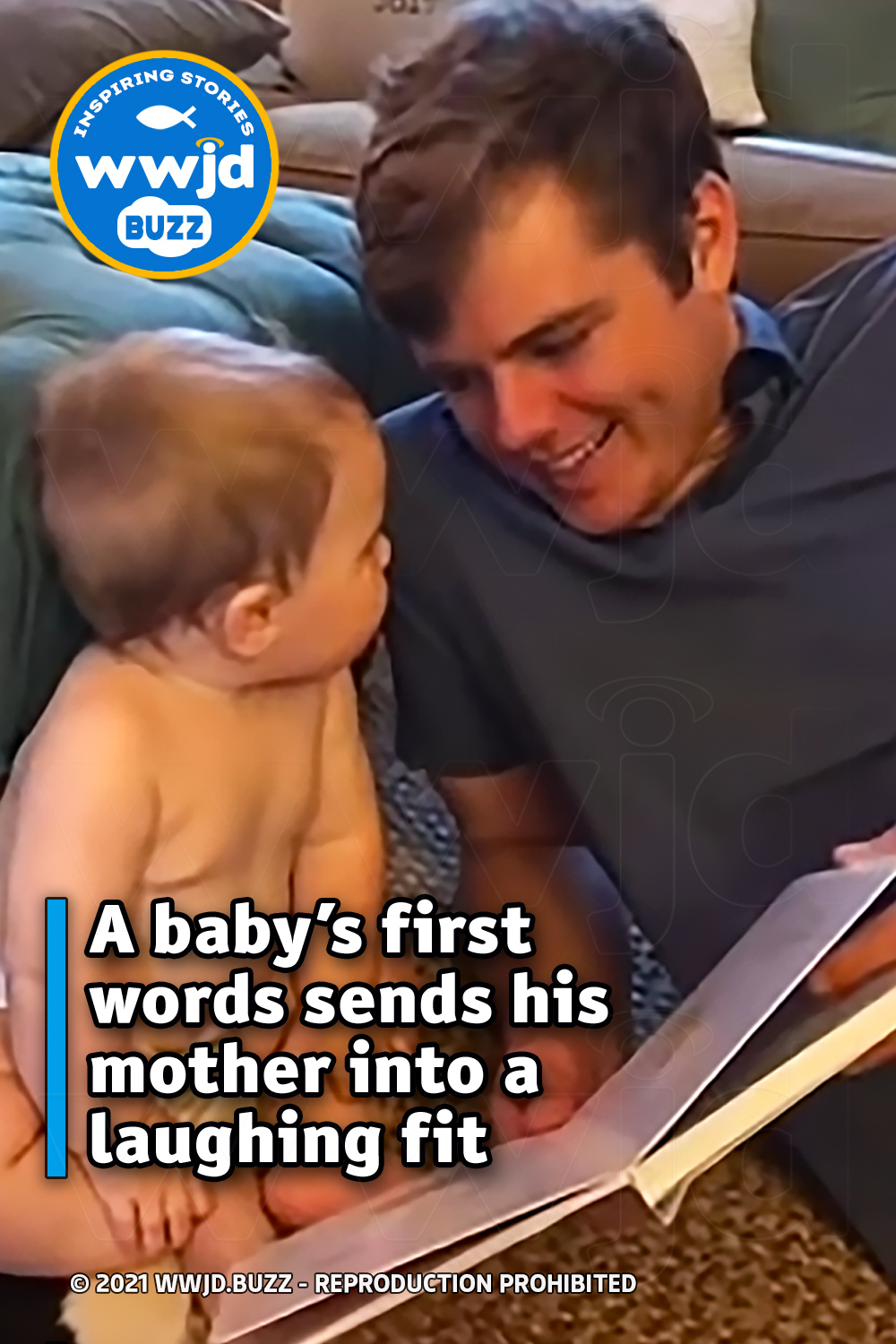 A baby’s first words sends his mother into a laughing fit
