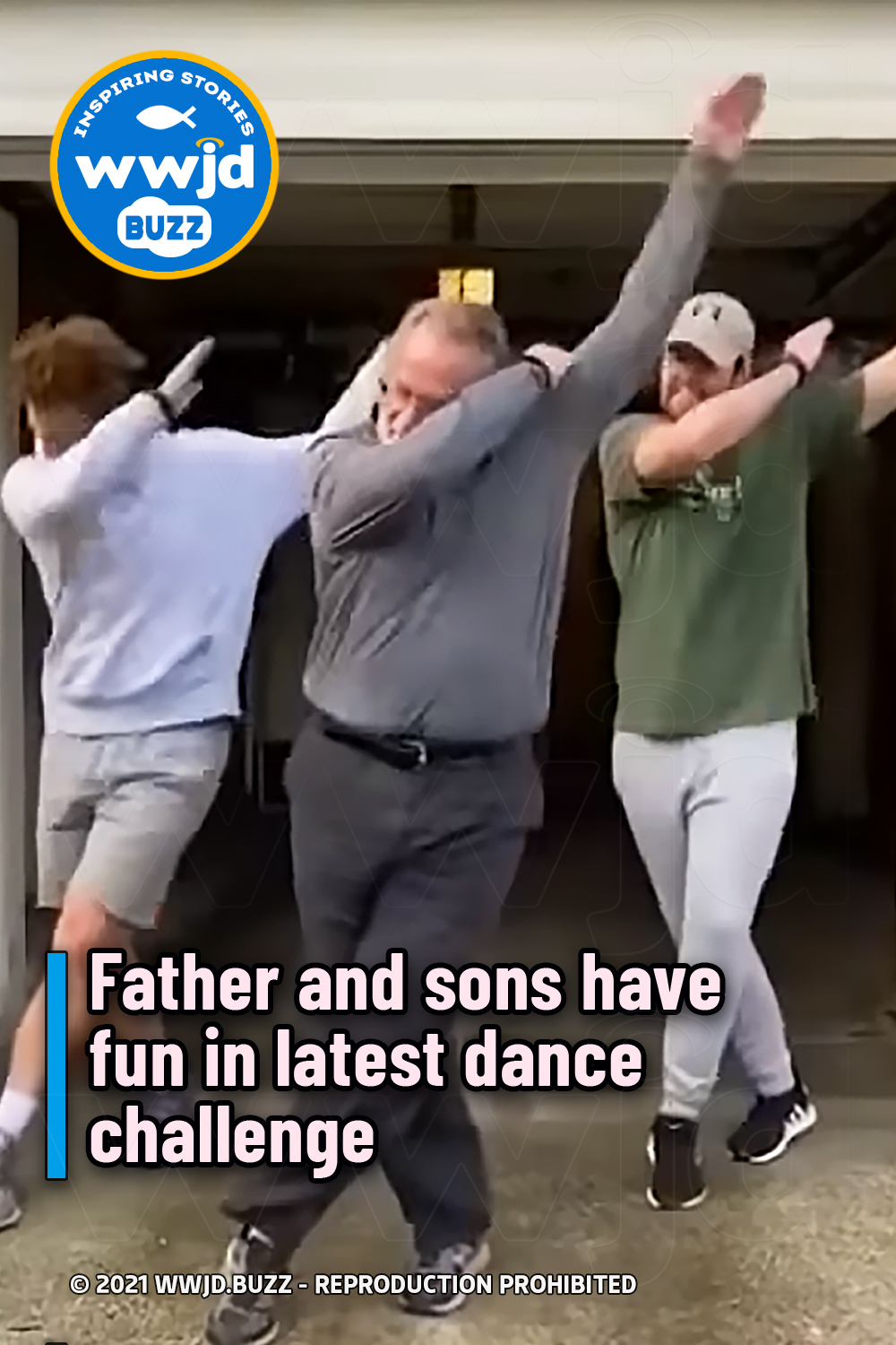 Father and sons have fun in latest dance challenge
