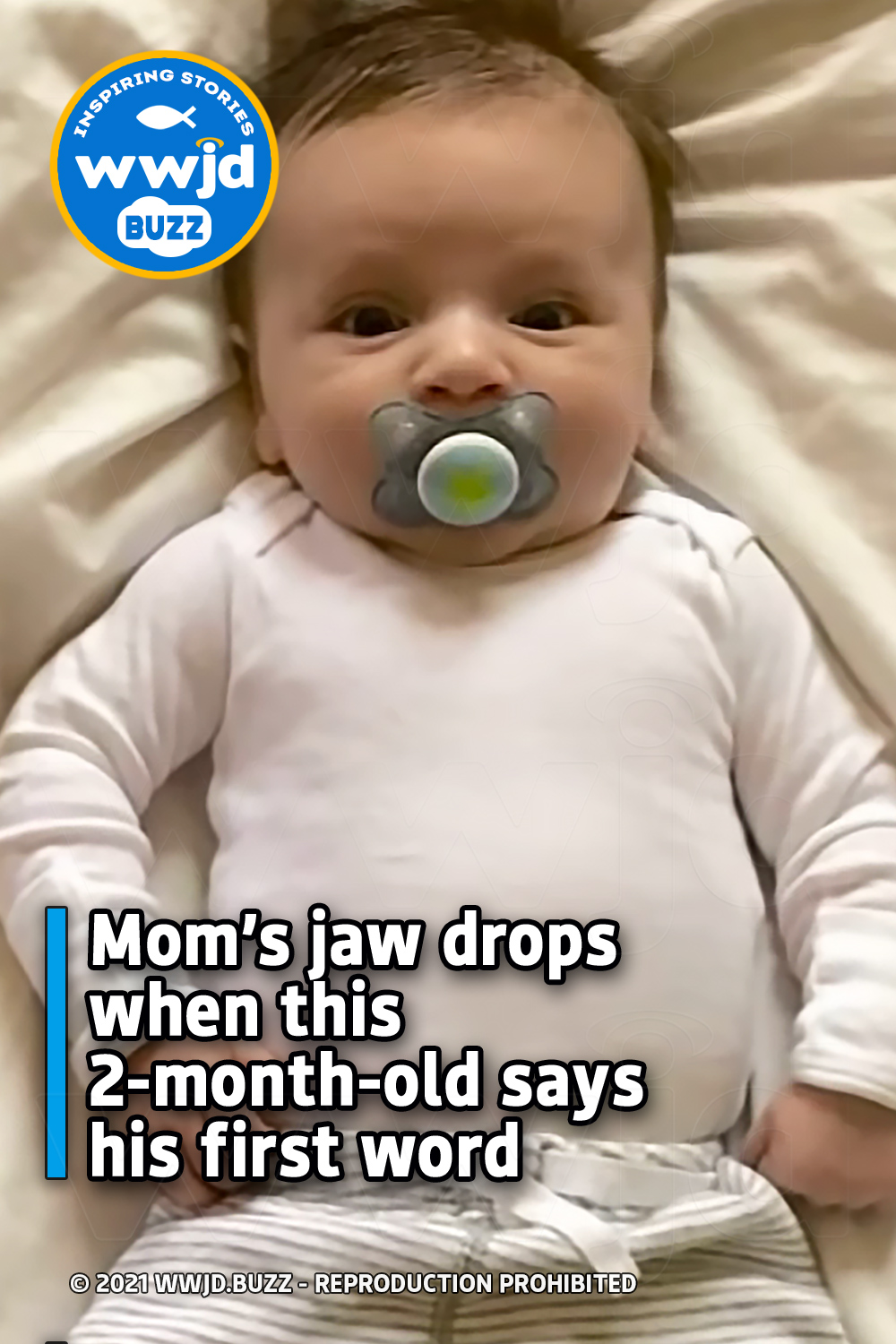 Mom’s jaw drops when this 2-month-old says his first word