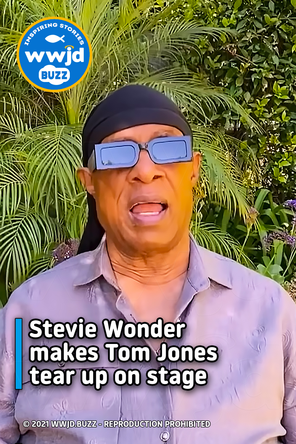 Stevie Wonder makes Tom Jones tear up on stage
