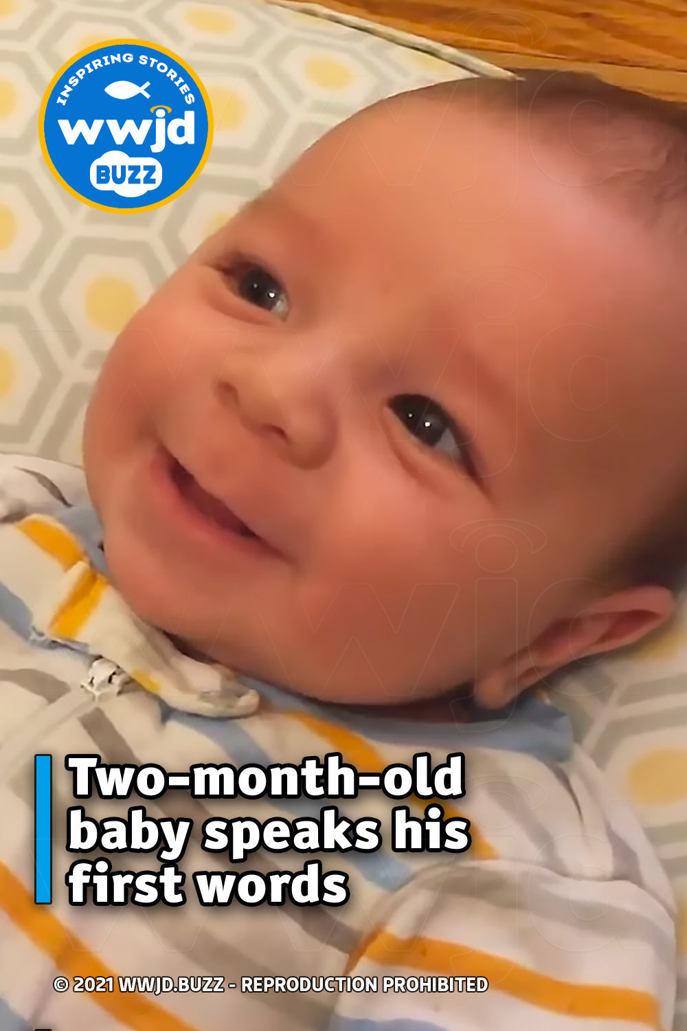 Two-month-old baby speaks his first words