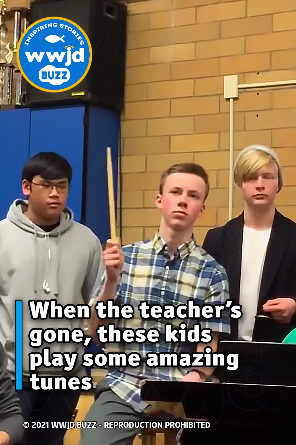 When the teacher’s gone, these kids play some amazing tunes