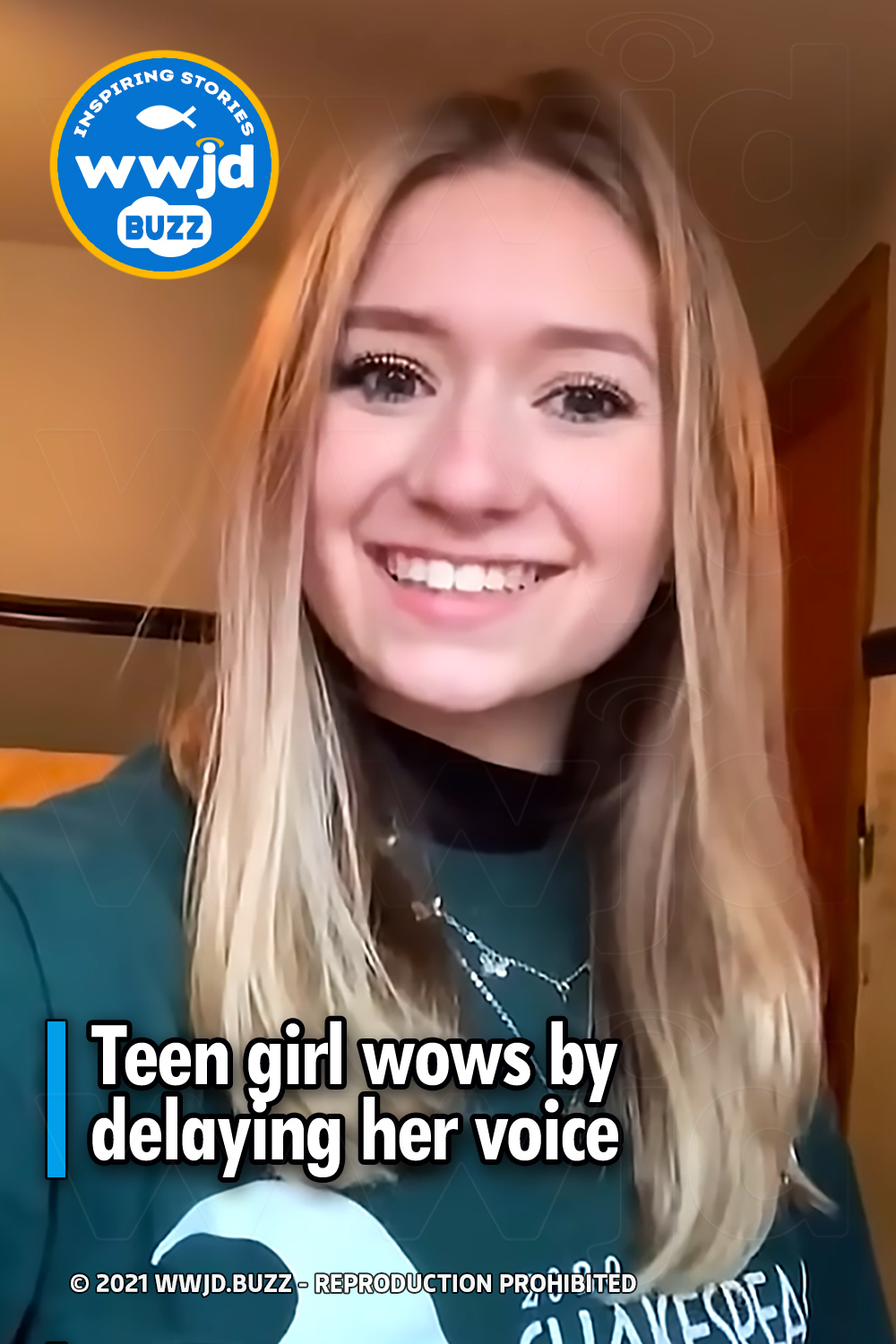 Teen girl wows by delaying her voice