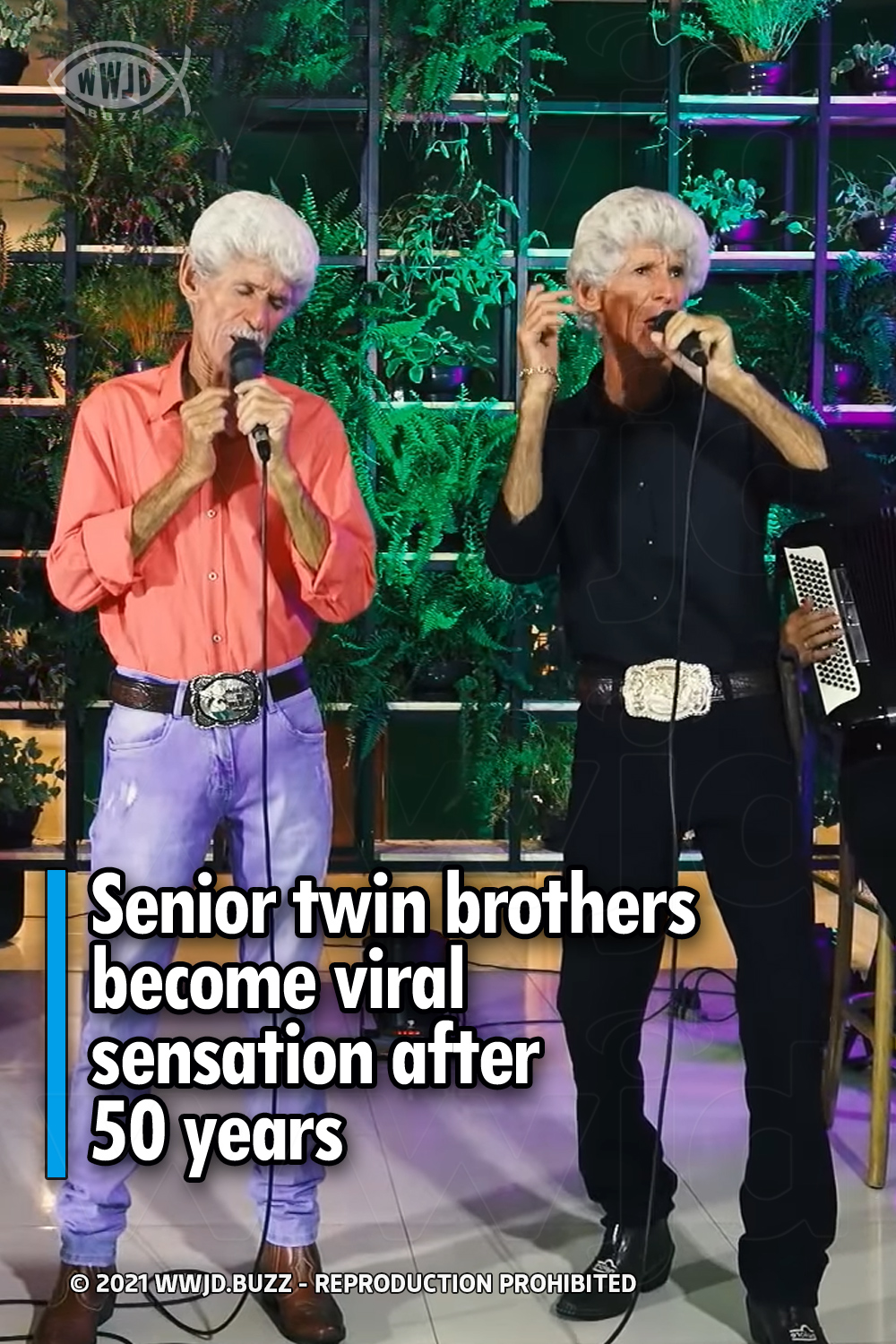 Senior twin brothers become viral sensation after 50 years