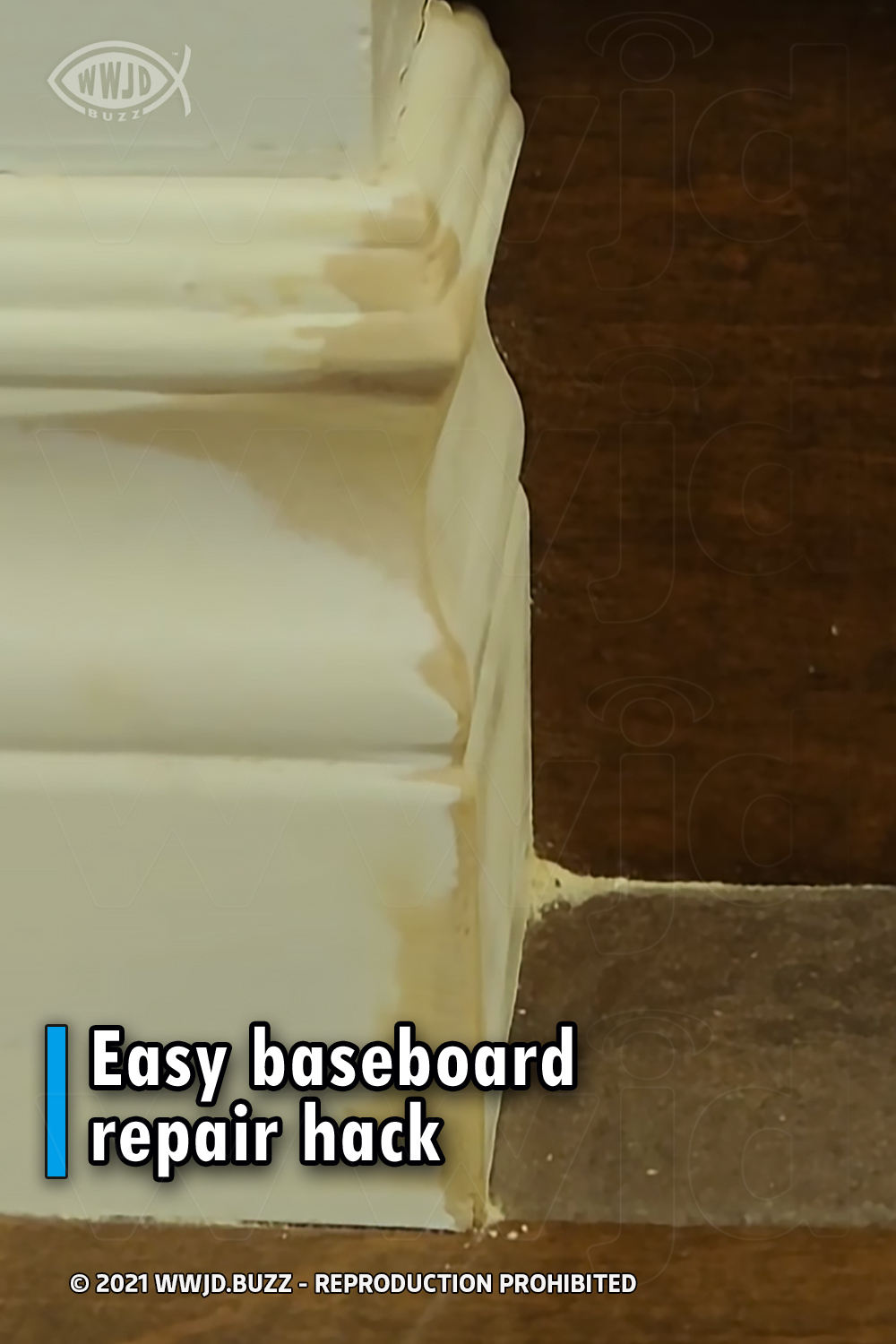 Easy baseboard repair hack