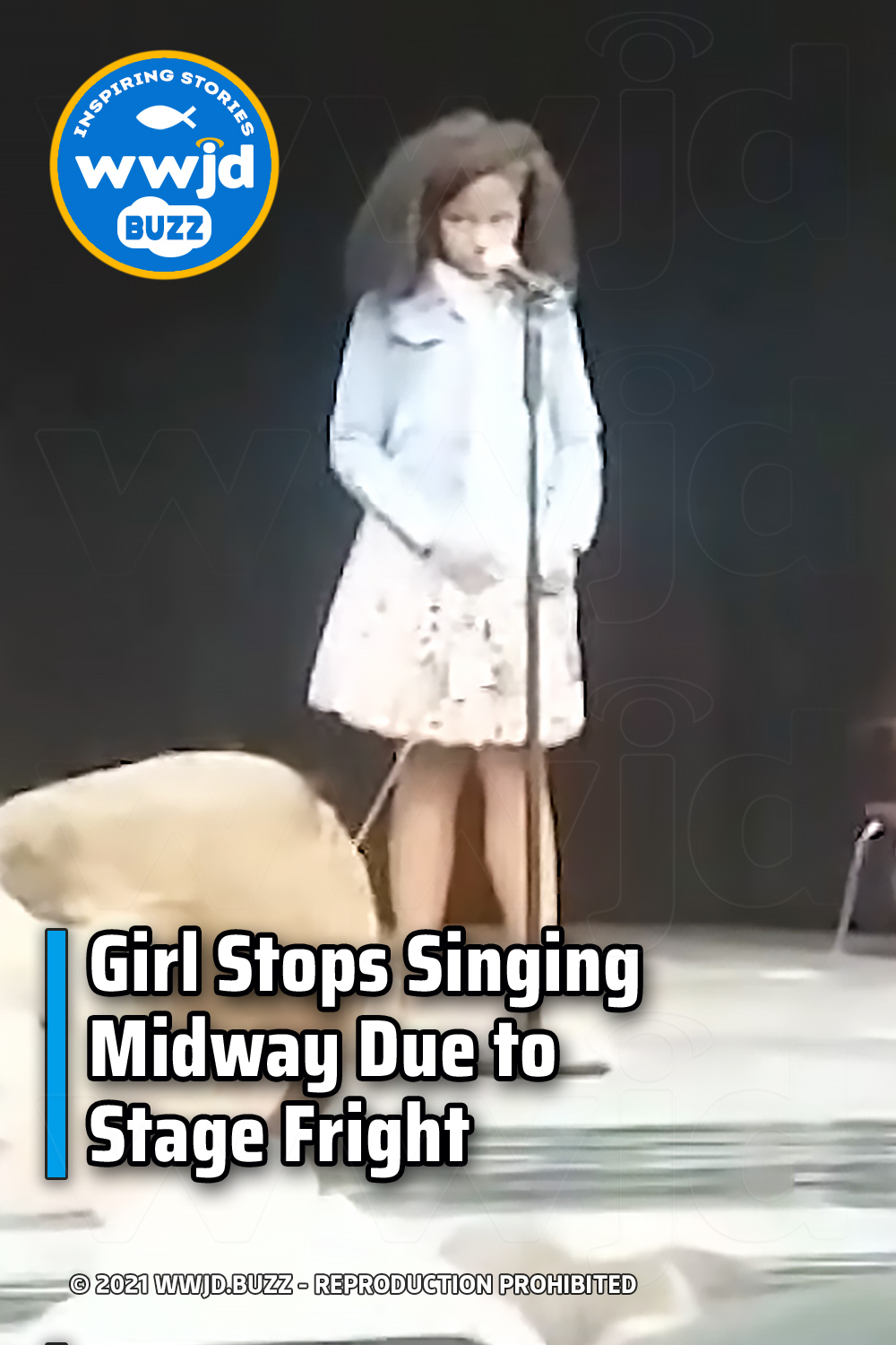 Girl Stops Singing Midway Due to Stage Fright