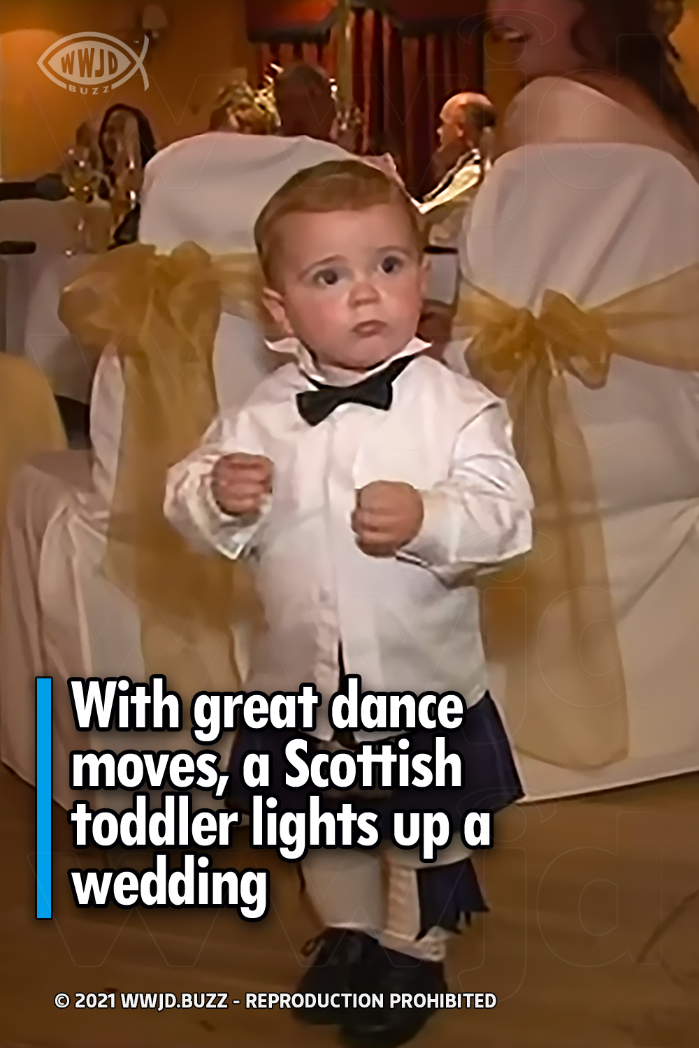 With great dance moves, a Scottish toddler lights up a wedding