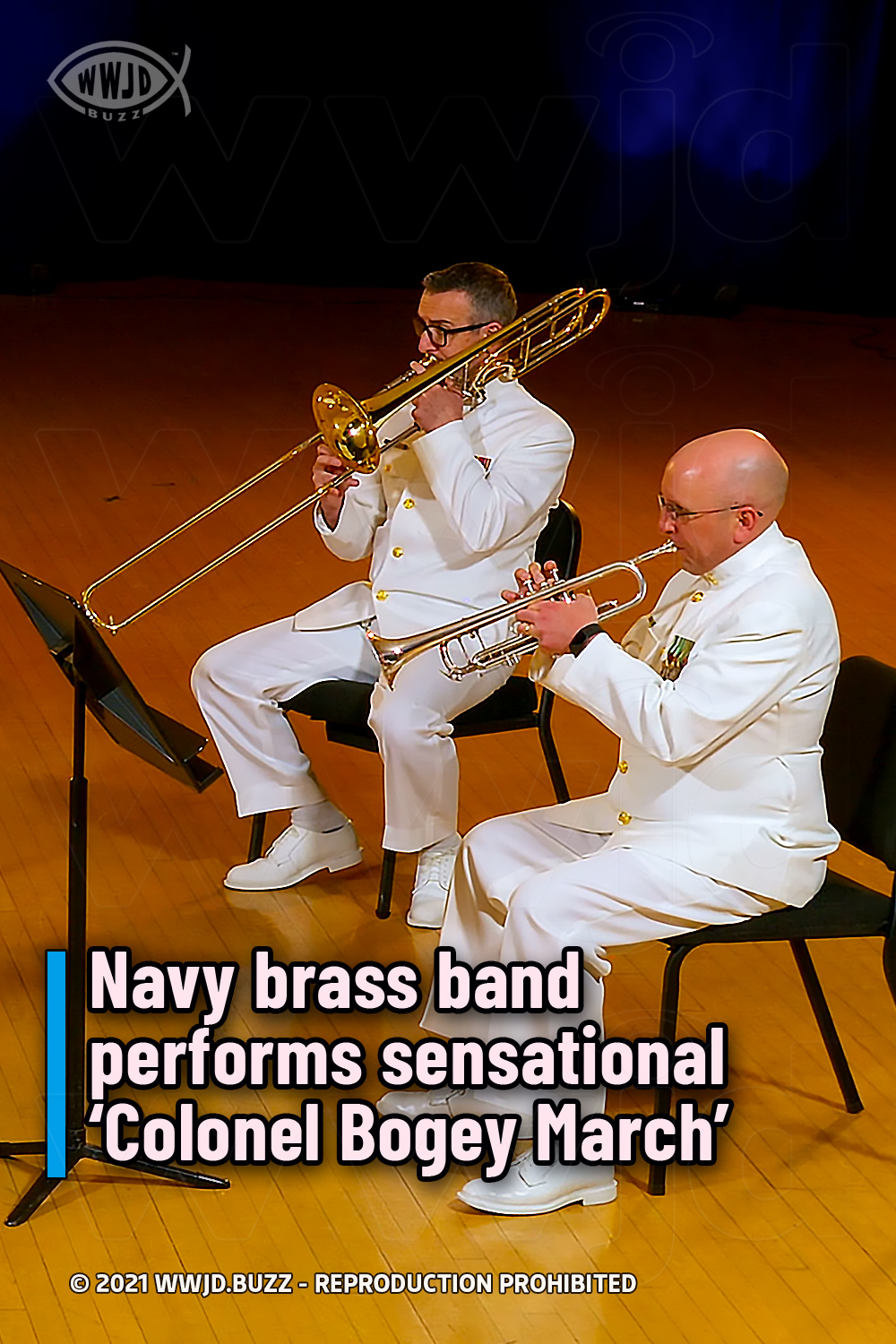 Navy brass band performs sensational ‘Colonel Bogey March’