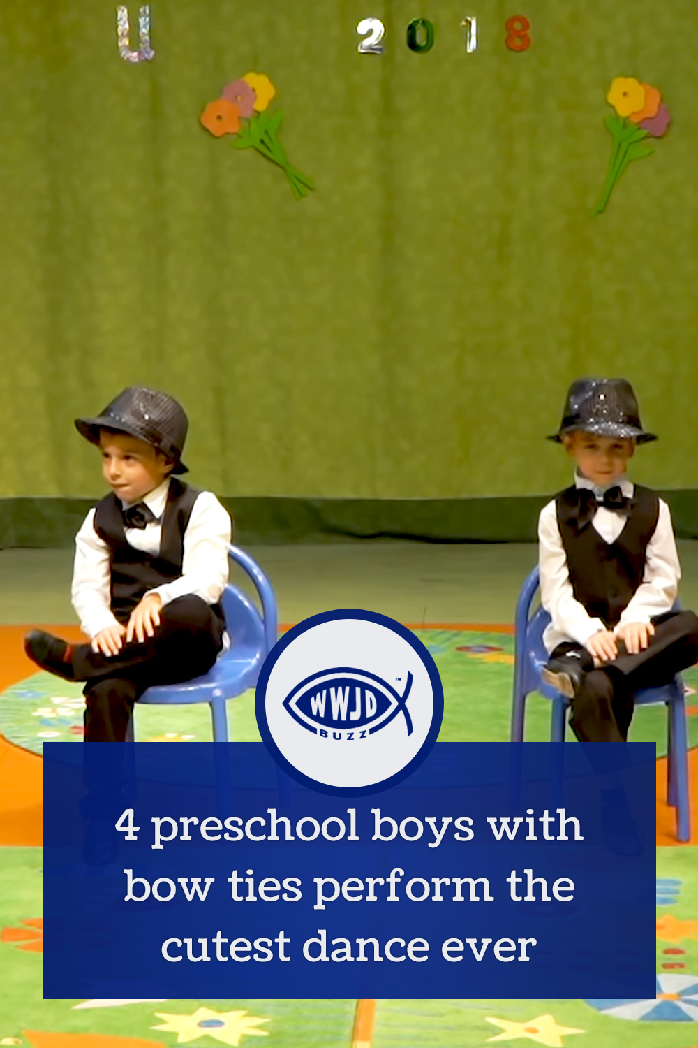 4 preschool boys with bow ties perform the cutest dance ever