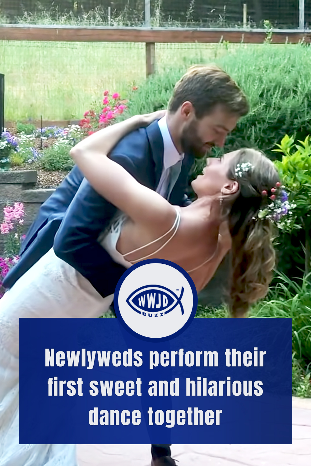 Newlyweds perform their first sweet and hilarious dance together
