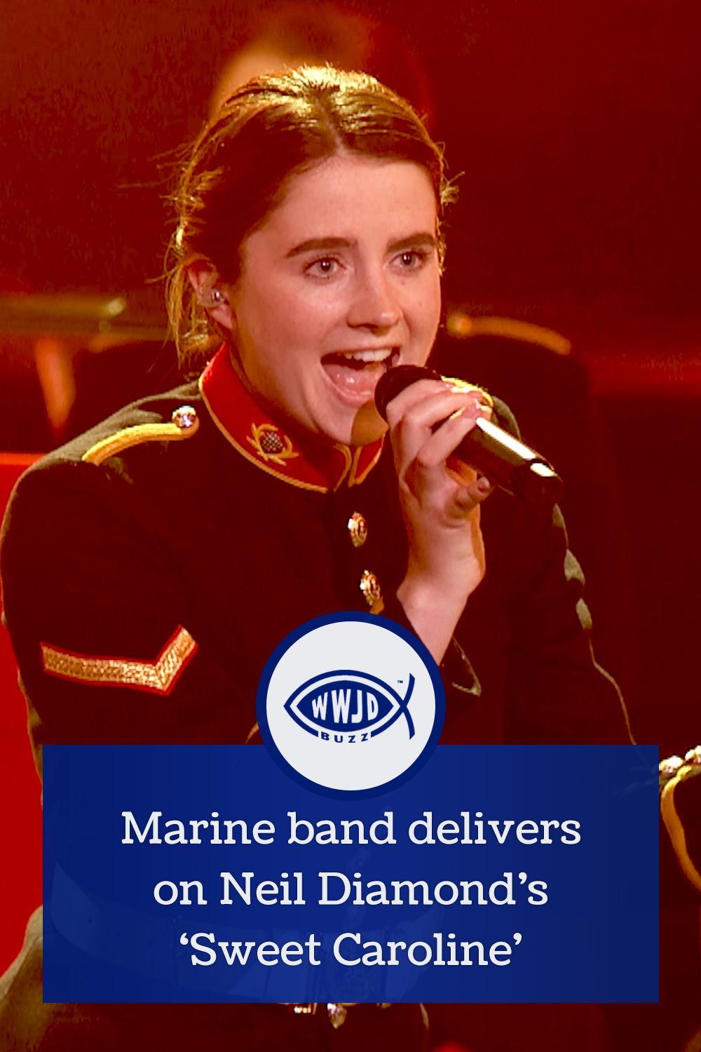 Marine band delivers on Neil Diamond’s \'Sweet Caroline\'