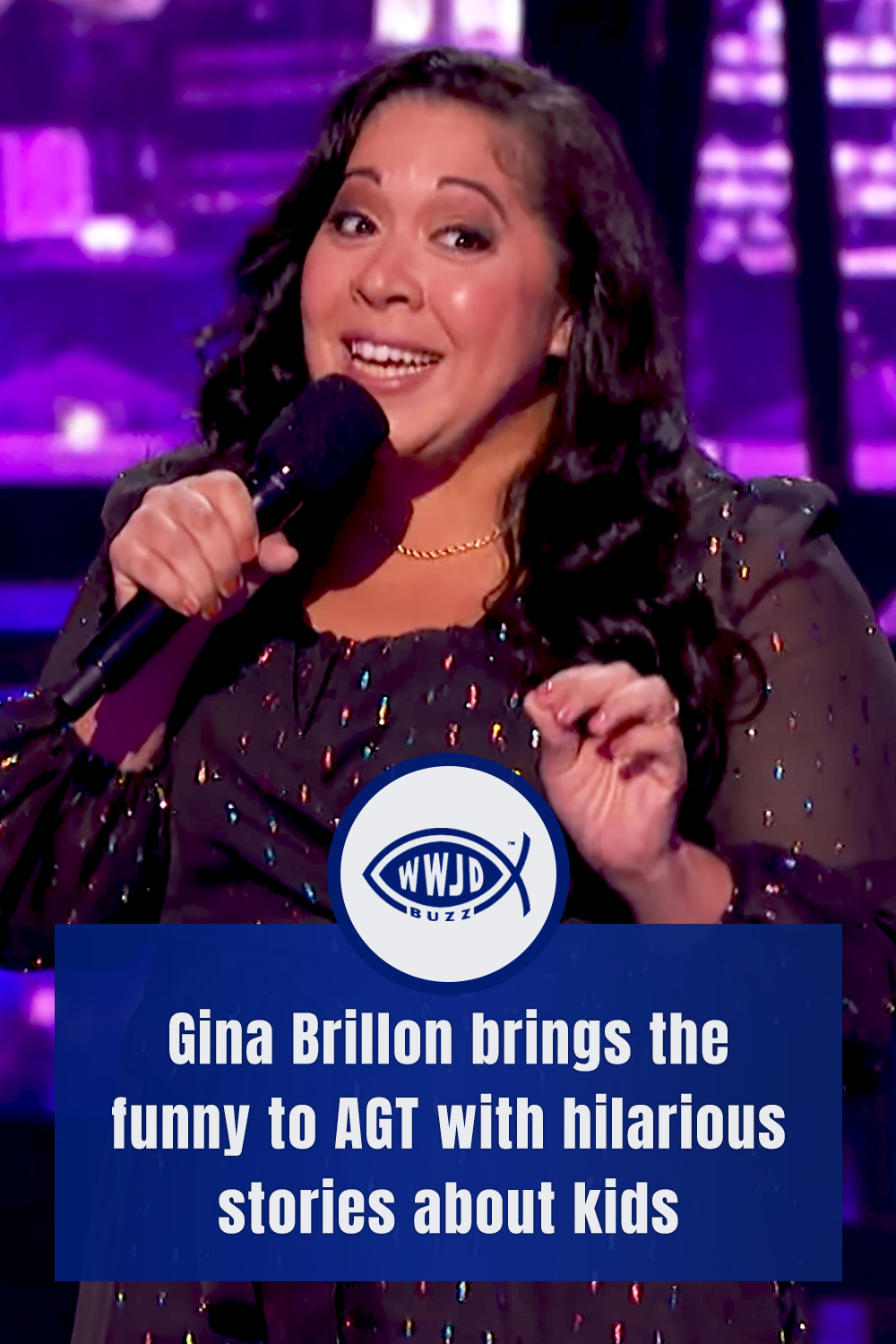 Gina Brillon brings the funny to AGT with hilarious stories about kids