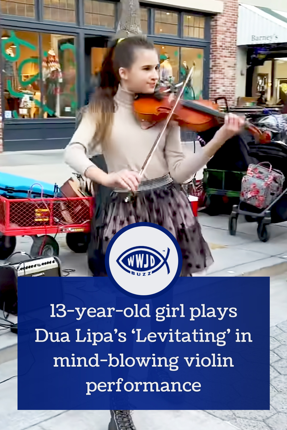 13-year-old girl plays Dua Lipa\'s \'Levitating\' in mind-blowing violin performance