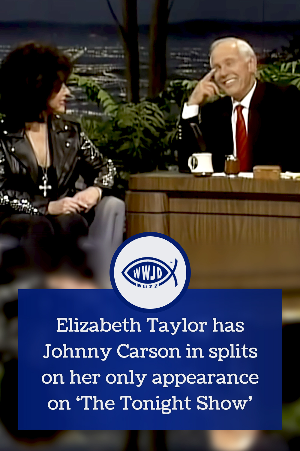 Elizabeth Taylor has Johnny Carson in splits on her only appearance on \'The Tonight Show\'