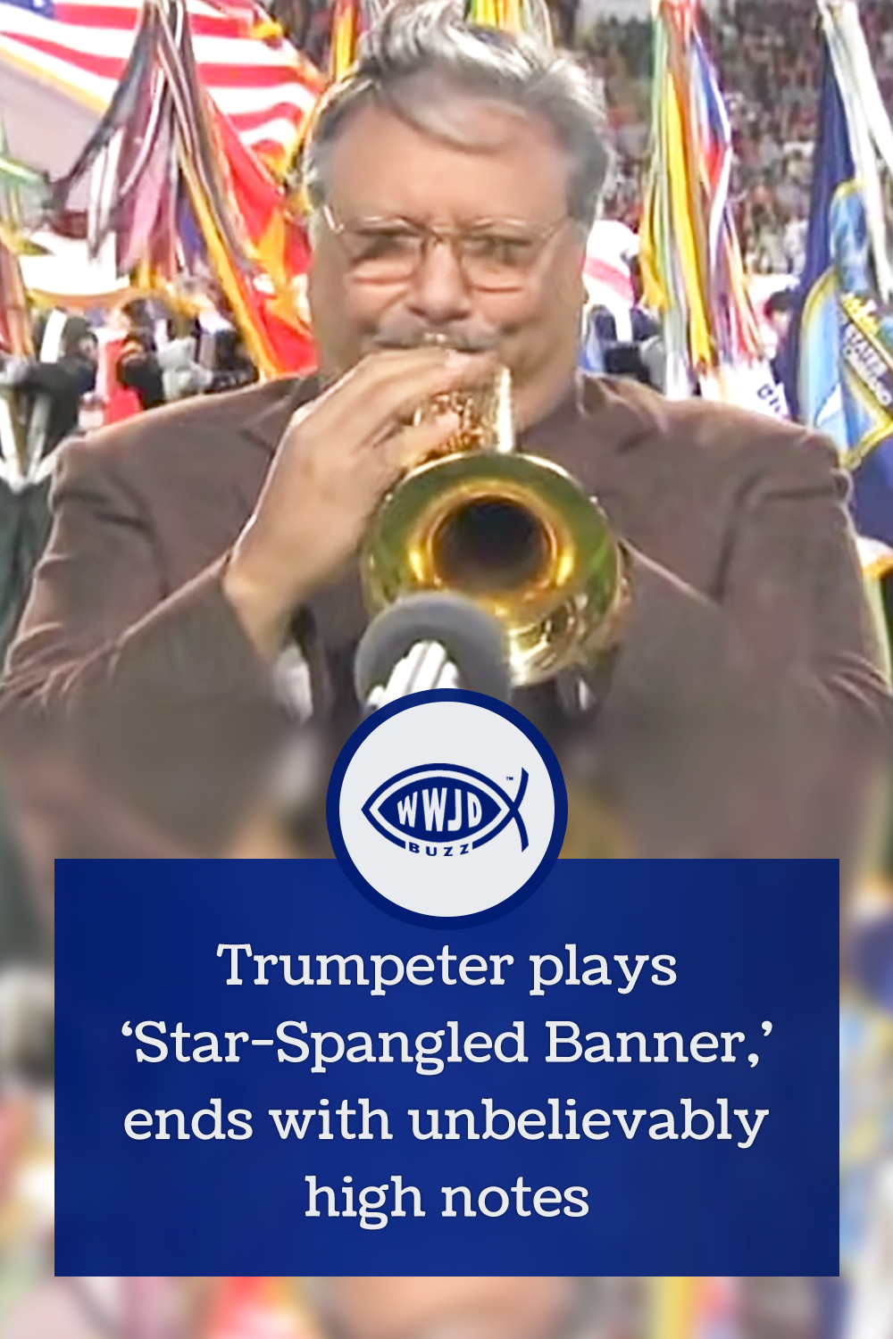 Trumpeter plays \'Star-Spangled Banner,\' ends with unbelievably high notes
