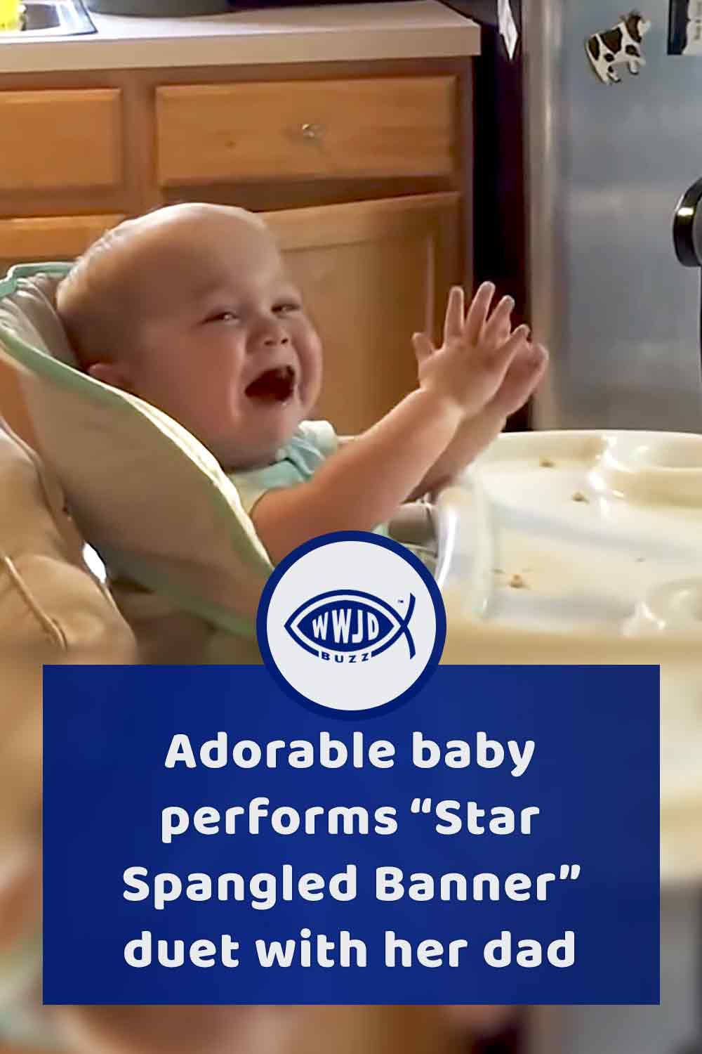 Adorable baby performs “Star Spangled Banner” duet with her dad