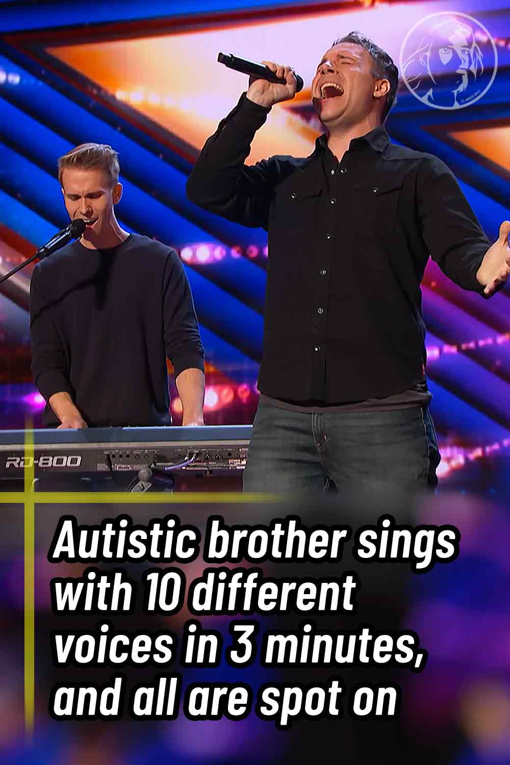 Autistic brother sings with 10 different voices in 3 minutes, and all are spot on
