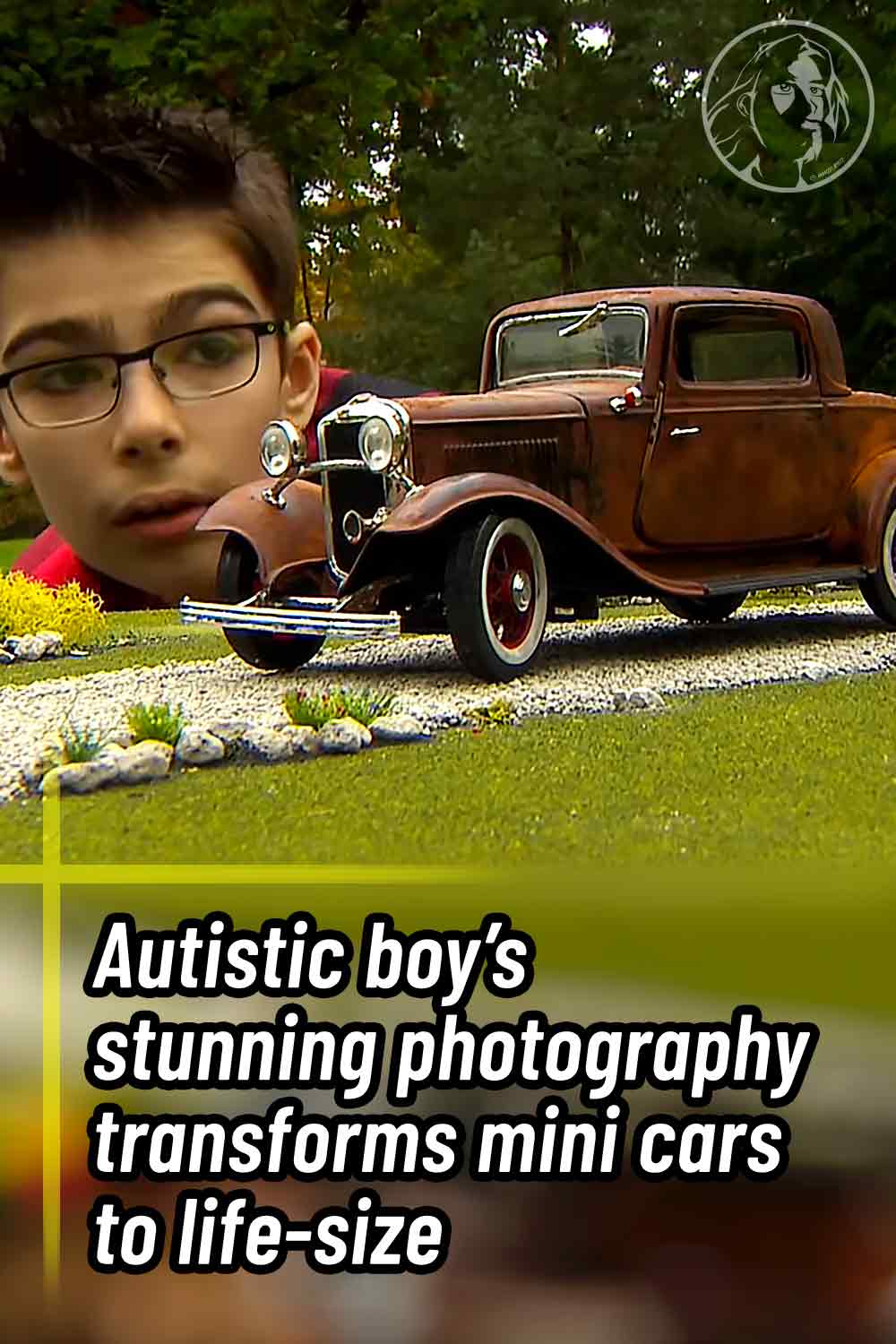 Autistic boy’s stunning photography transforms mini cars to life-size
