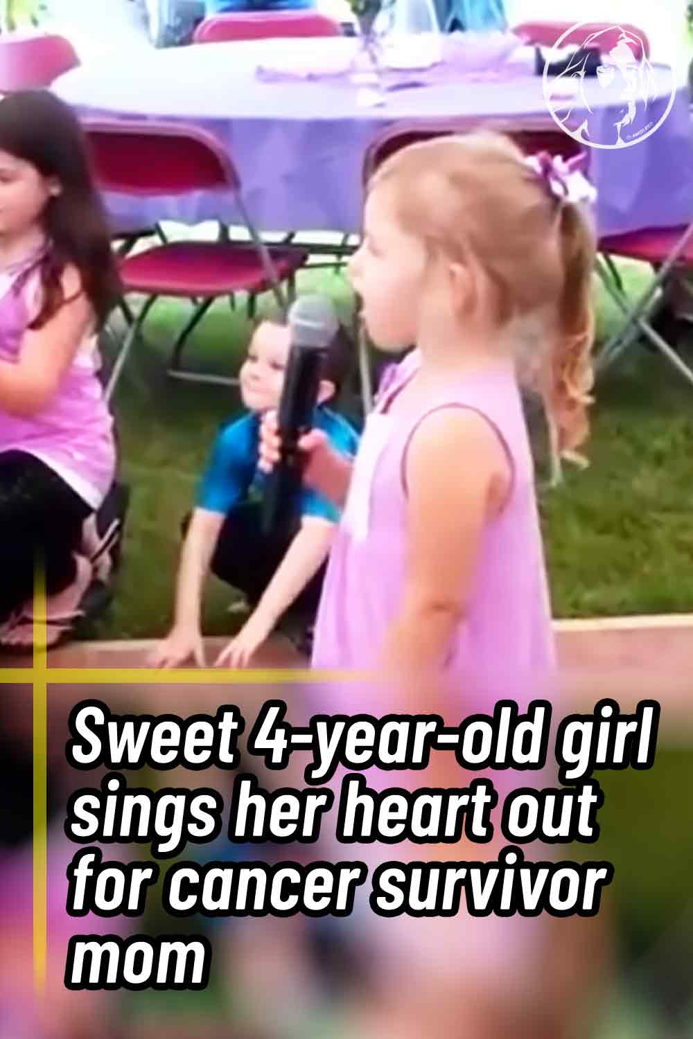 Sweet 4-year-old girl sings her heart out for cancer survivor mom