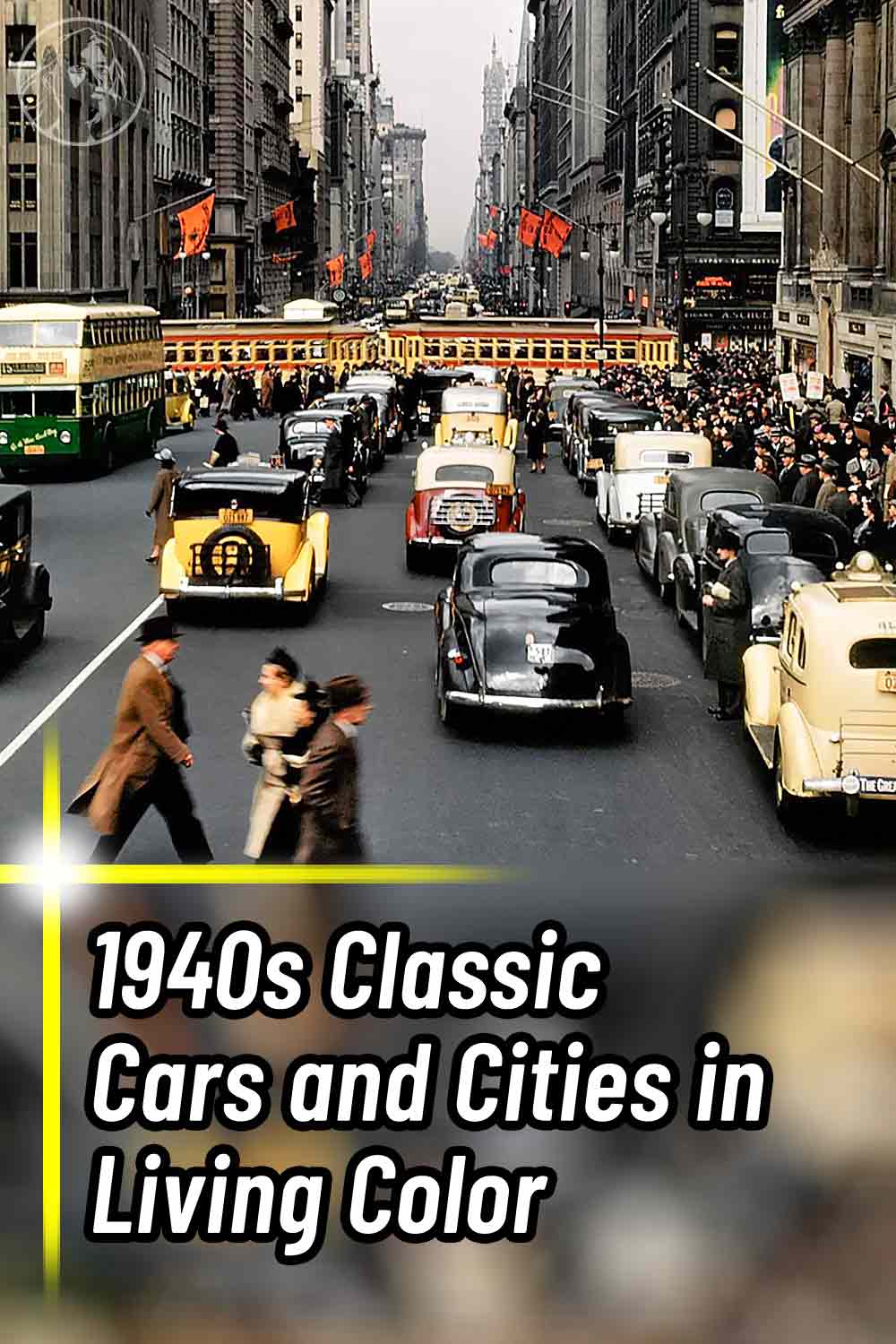 1940s Classic Cars and Cities in Living Color