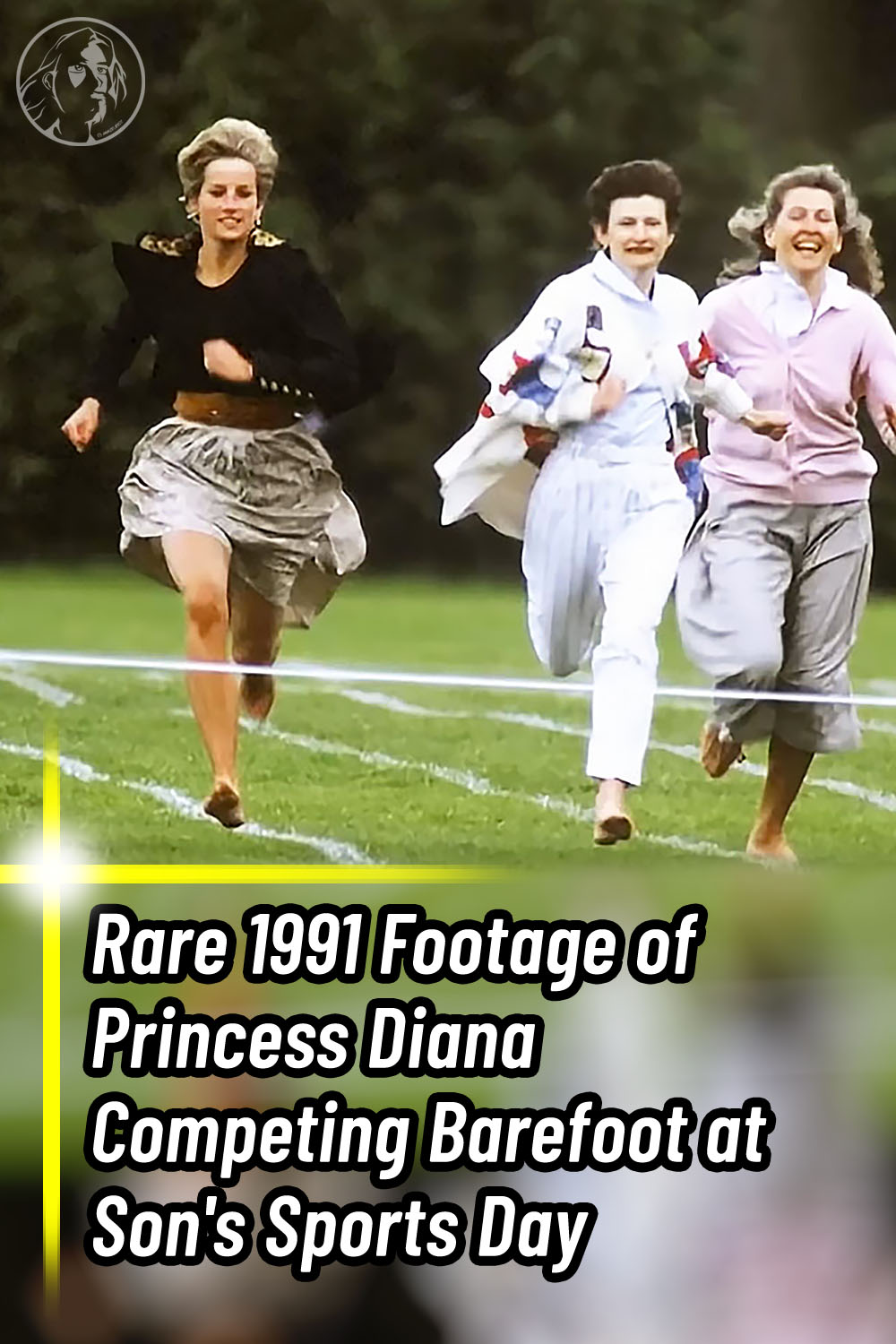 Rare 1991 Footage of Princess Diana Competing Barefoot at Son\'s Sports Day